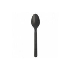 Colher de Sopa Descartável CPLA Reutilizável 160mm Emb.50 Preto