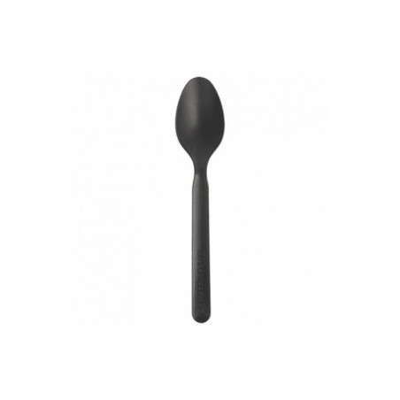 Colher de Sopa Descartável CPLA Reutilizável 160mm Emb.50 Preto