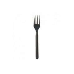 Garfo Descartável CPLA Reutilizável 170mm Preto Emb.50