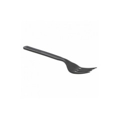 Garfo Descartável CPLA Reutilizável 170mm Preto Emb.50