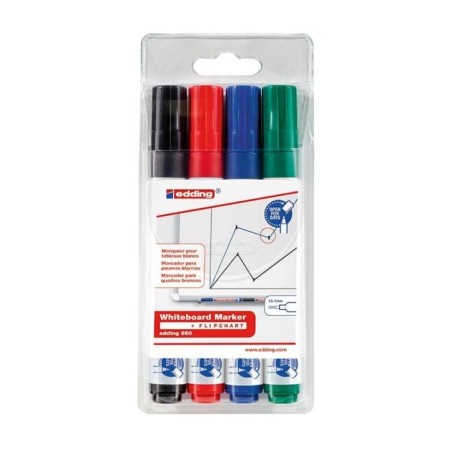 Marcador de Quadro Branco Edding 660-4 Cx.4 Sortido