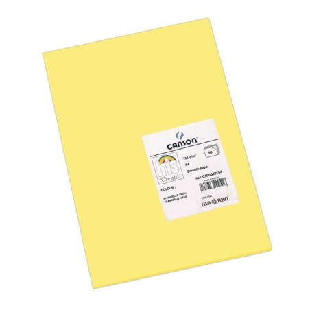 Cartolina Canson Iris Vivaldi 185g A4 (03) 200040154 Emb.50F Amarelo Limão