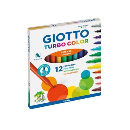Marcador de Feltro Giotto Turbo Color 4160-00 Cx.12 Sortido