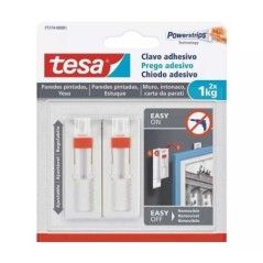 Prego Adesivo Tesa 77774 Parede Pintada Estuque 1,0Kg Ajustável