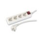 Bloco de 4 Tomadas Perel com Interruptor 3,0 metros Branco Bloco de 4 Tomadas Perel com Interruptor 3,0 metros Branco