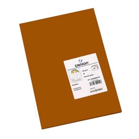 Cartolina Canson Iris Vivaldi 185g A4 (34) 200040176 Emb.50F Chocolate
