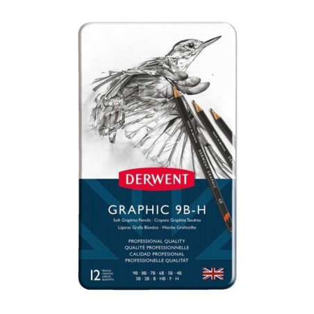 Lápis de Grafite Derwent 34215 Graphic 9B - H Cx.12