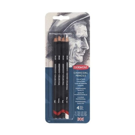Lápis de Carvão Derwent 39000 Charcoal Cx.4