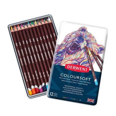 Lápis de Cor Derwent Coloursoft 701026 Cx.12