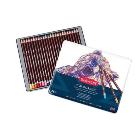 Lápis de Cor Derwent Coloursoft 701027 Cx.24
