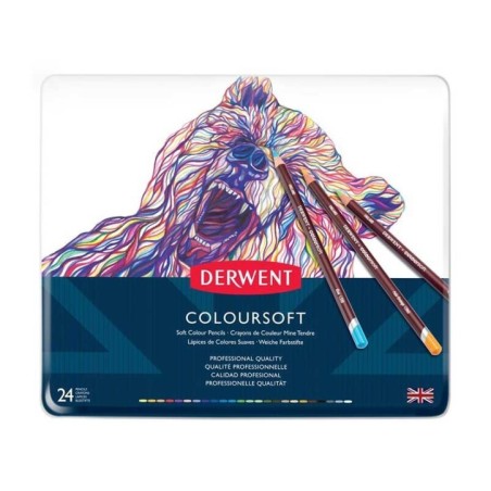 Lápis de Cor Derwent Coloursoft 701027 Cx.24