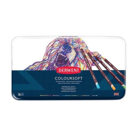 Lápis de Cor Derwent Coloursoft 701028 Cx.36