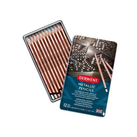 Lápis de Cor Derwent Metallic 2305599 Cx.12