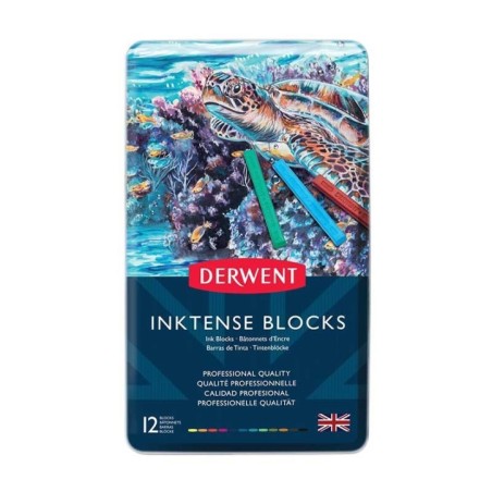 Conjunto de Barras Aguareláveis Derwent Inktense 2300442 Cx.12