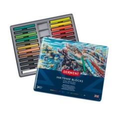 Conjunto de Barras Aguareláveis Derwent Inktense 2300443 Cx.24