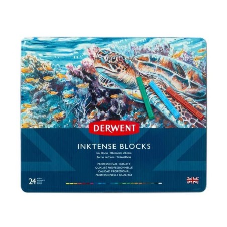 Conjunto de Barras Aguareláveis Derwent Inktense 2300443 Cx.24