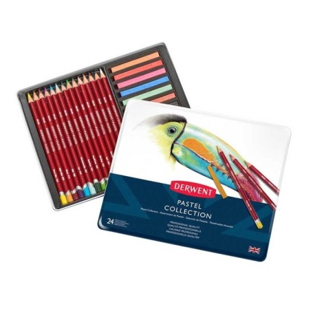 Conjunto Lápis Cor+Barras Derwent Pastel Collection 700301 Cx.24