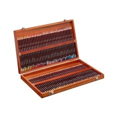 Lápis de Cor Derwent Coloursoft 701031 Cx. Madeira 72 Peças