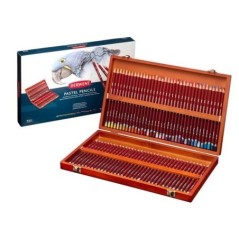 Lápis de Cor Derwent Pastel 2300343 Cx. Madeira 72 Peças