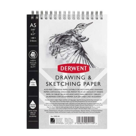 Bloco de Desenho Derwent 2300140 A5 Sketch Pad 30F 165g