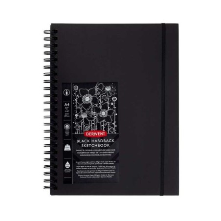 Bloco de Desenho Derwent 2300379 A4 Black Book 40F 200g
