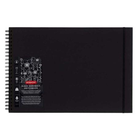 Bloco de Desenho Derwent 2300381 A3 Black Book 40F 200g