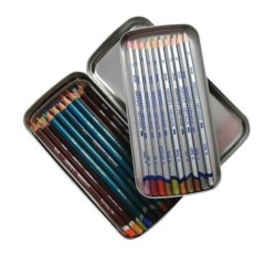 Estojo Porta Lápis Derwent 2300582 Metálico Duplo