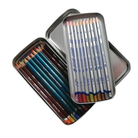 Estojo Porta Lápis Derwent 2300582 Metálico Duplo