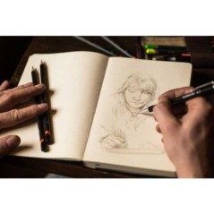 Minas de Grafite Derwent 2302431 0,7mm HB/2B 2x15 + 3 Borrachas