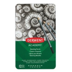 Lápis de Grafite Derwent 2301946 Academy Sketching 6B - 5H Cx.12