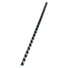 Argola Plástico GBC CombBind  8,0mm 4028174 Redonda Cx.100 Preto