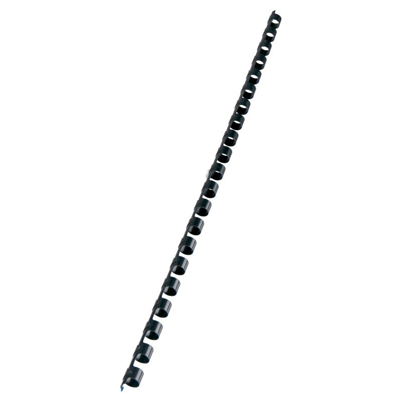 Argola Plástico GBC CombBind  8,0mm 4028174 Redonda Cx.100 Preto
