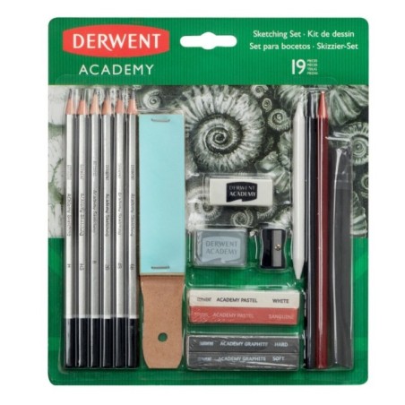 Conjunto Lápis Grafite Derwent 2300365 Academy Sketching Set