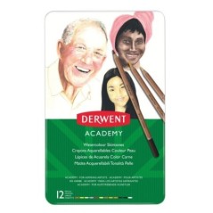 Lápis de Cor Derwent Academy Watercolour 2300386 Cx.12 Tons de Pele