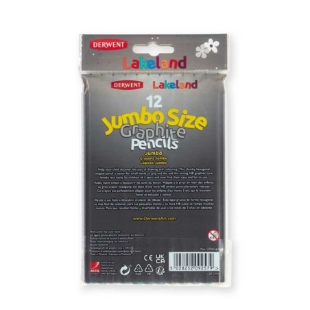 Lápis de Grafite Derwent 700267 Lakeland Jumbo HB Cx.12