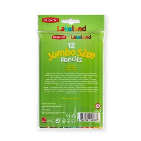 Lápis de Cor Derwent Lakeland Jumbo Colouring 33326 Cx.12
