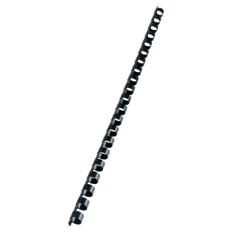 Argola Plástico GBC CombBind 10,0mm 4028175 Redonda Cx.100 Preto