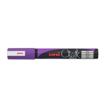 Marcador de Giz Uni Chalk Marker PWE-5M 12 Violeta