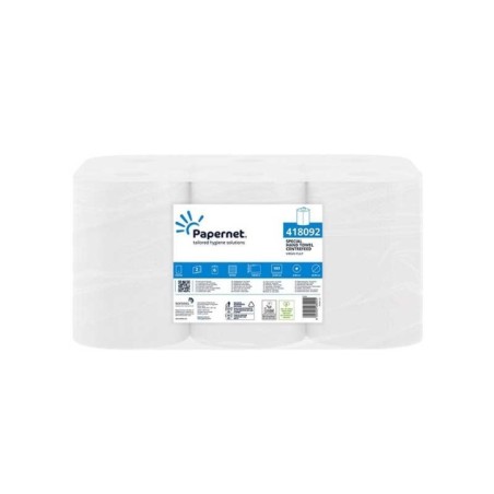 Rolo Toalhas Mão Papernet 418092 140mx19,2cm 2 Folhas Emb.6 Branco