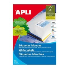Etiquetas Adesivas Apli 01275 A4 105x40mm 100F Branco