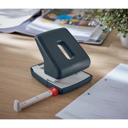 Furador Leitz Cosy 5004-00-89 30 Folhas 2 Furos Cinzento Veludo