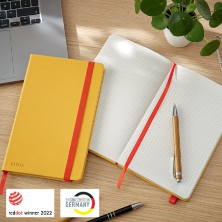Notebook Leitz Cosy 4454-00-19 A5 80 Folhas 100g Quadriculado Amarelo