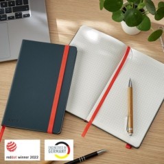 Notebook Leitz Cosy 4454-00-89 A5 80 Folhas 100g Quadriculado Cinzento