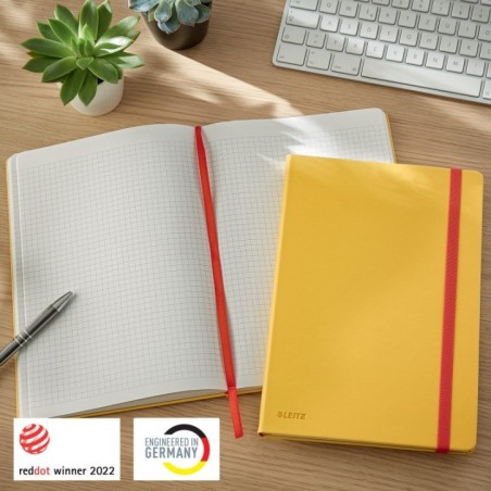 Notebook Leitz Cosy 4482-00-19 B5 80 Folhas 100g Quadriculado Amarelo