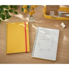 Caderno de Espiral Leitz Cosy 4484-00-19 B5 80F 100g Quadriculado Amarelo