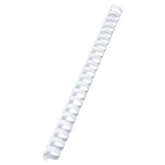 Argola Plástico GBC CombBind 19,0mm 4028611 Redonda Cx.100 Branco