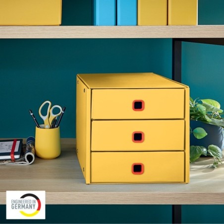 Bloco de 3 Gavetas Leitz Cosy Click & Store 5368-00-19 A4 Amarelo