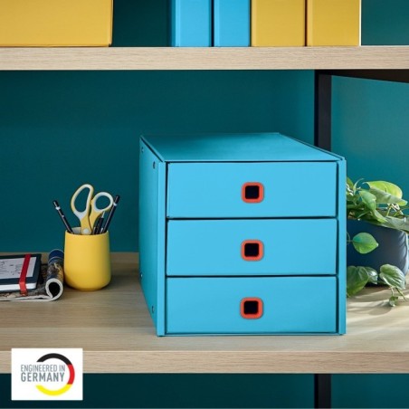 Bloco de 3 Gavetas Leitz Cosy Click & Store 5368-00-61 A4 Azul