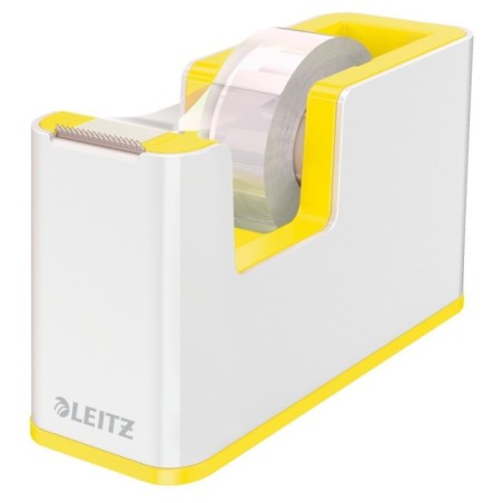 Desenrolador de Fita Adesiva Leitz WOW 5364-10-16 (33) Branco/Amarelo
