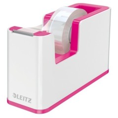 Desenrolador de Fita Adesiva Leitz WOW 5364-10-23 (33) Branco/Rosa